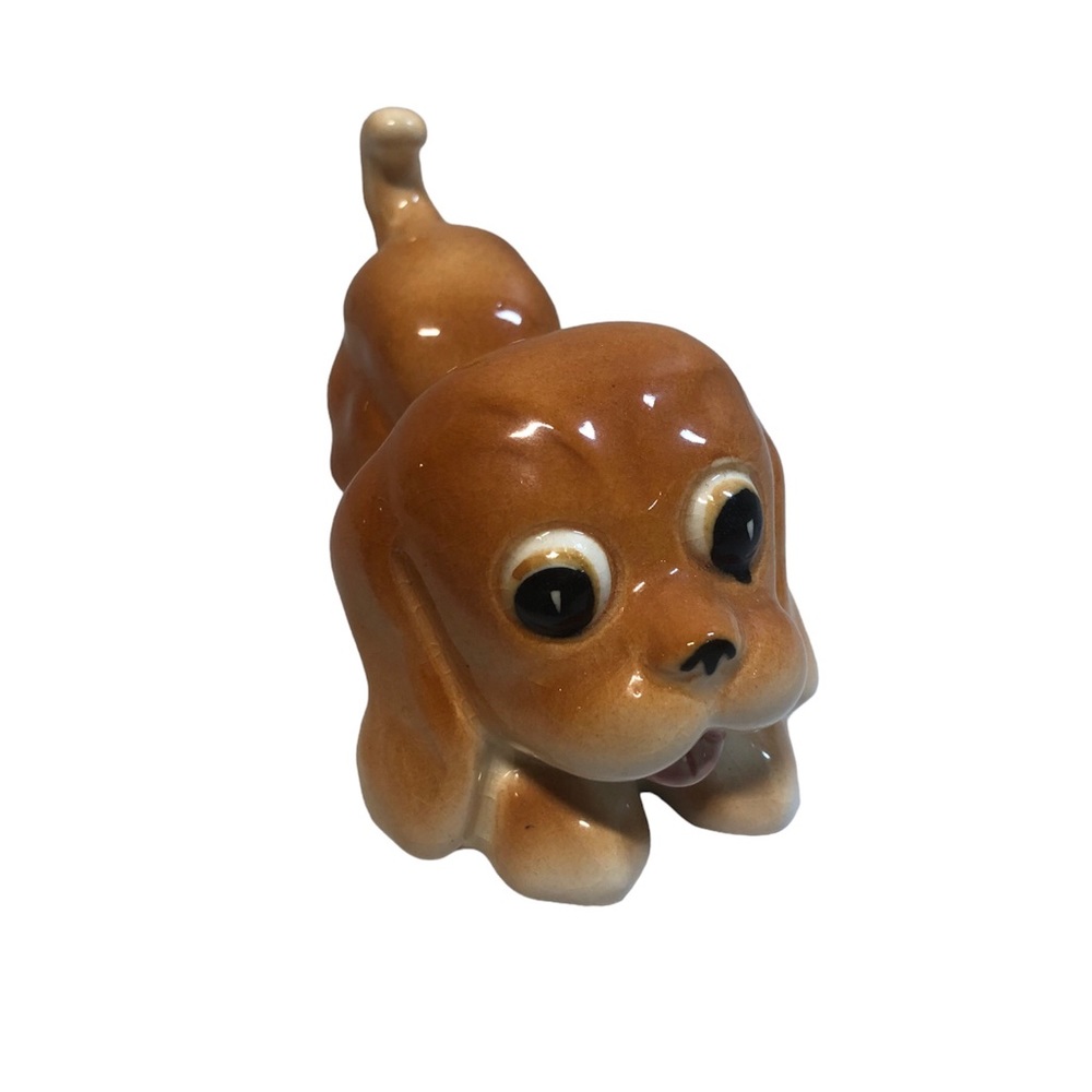 Vintage made in Japan Ceramic Cute Dog figurine